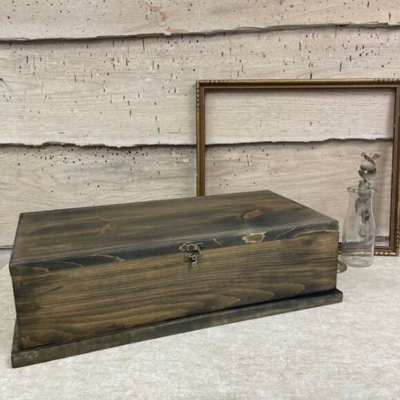 Small unique upcycled wood chest for jewelry and letters_ Home decor_ - Picture 1 of 4